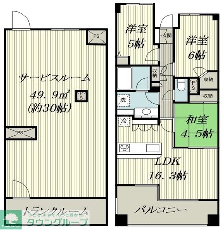 ランドシティ玉川学園ロイヤルテラスの物件間取画像